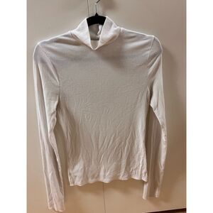 Abercrombie & Fitch White Mock Neck Long Sleeve S